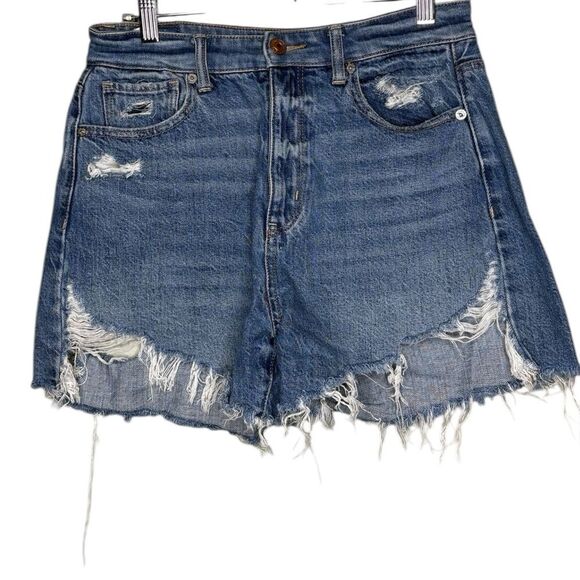 American eagle highest rise mom shorts size 4 distressed ripped - Picture 1 of 6